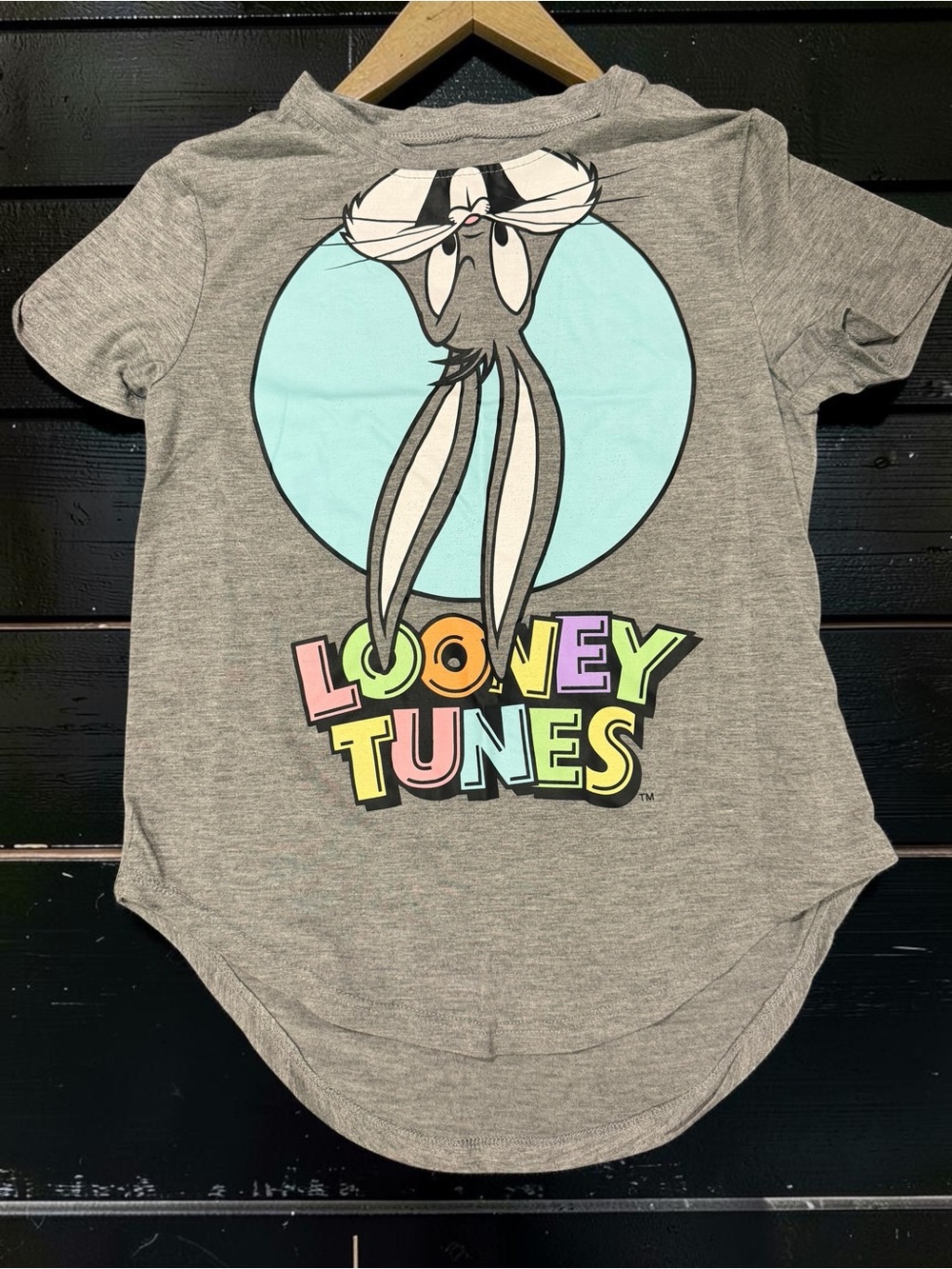 Looney Tunes Bugs Bunny Graphic Bodysuit - Gray - Size XS